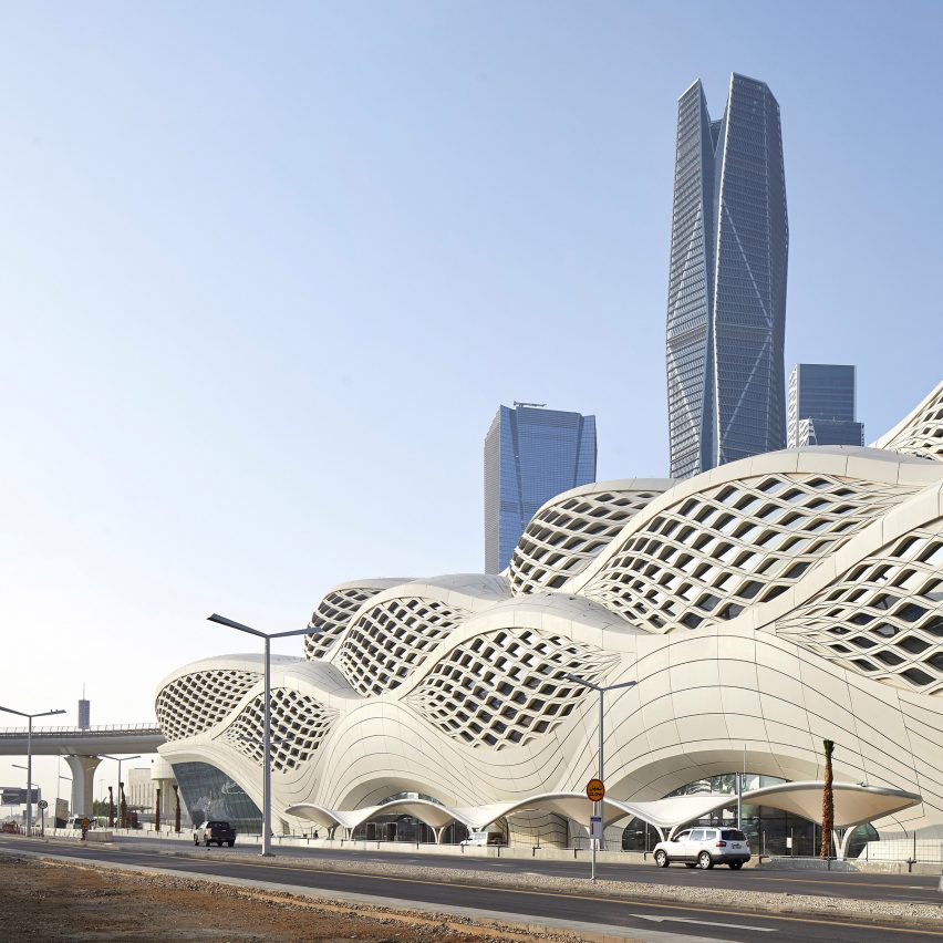 King Abdullah Financial District Metro Station by Zaha Hadid Architects