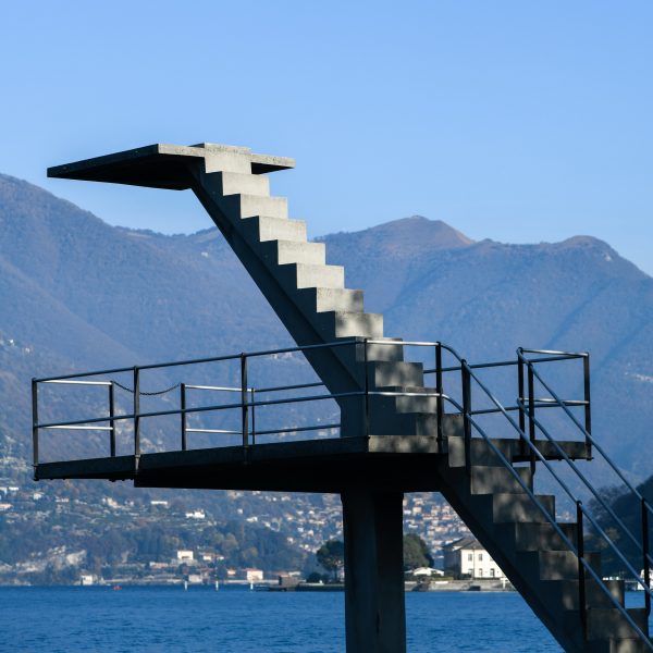 Photo of staircase structure in Lake Como
