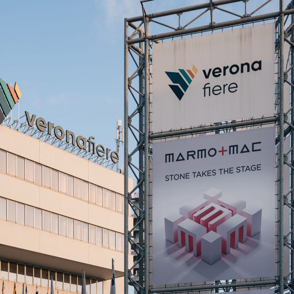 Photo of Marmomac trade show sign