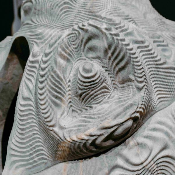 Close up image of carved stone