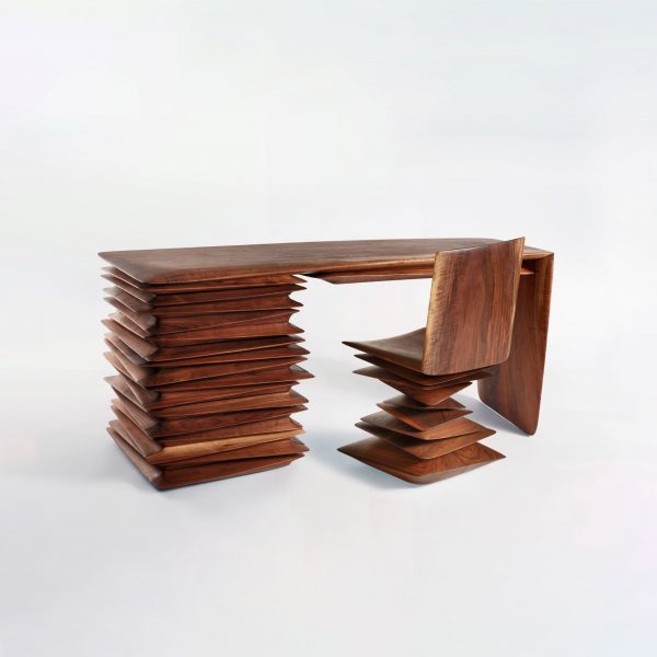 Photo of wooden desk and chair