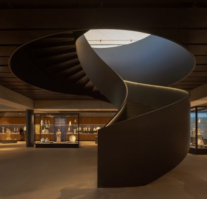 Sculptural staircase at Albuquerque Foundation
