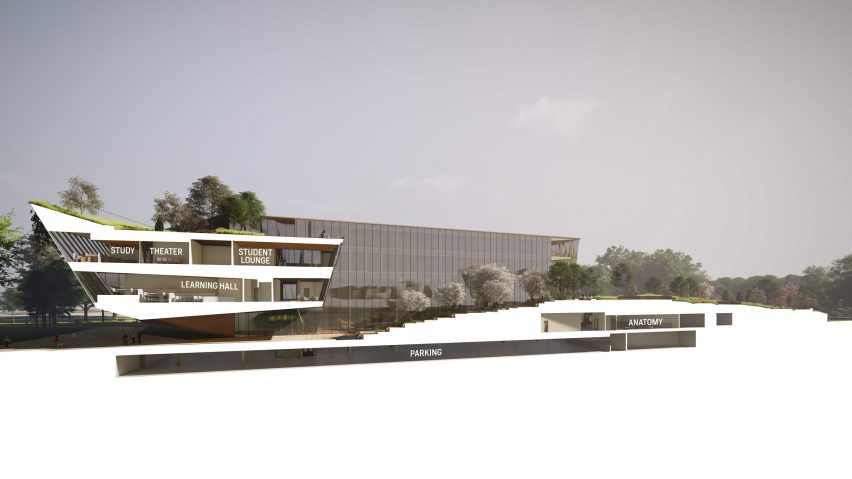 Drawing of Alice Walton School of Medicine