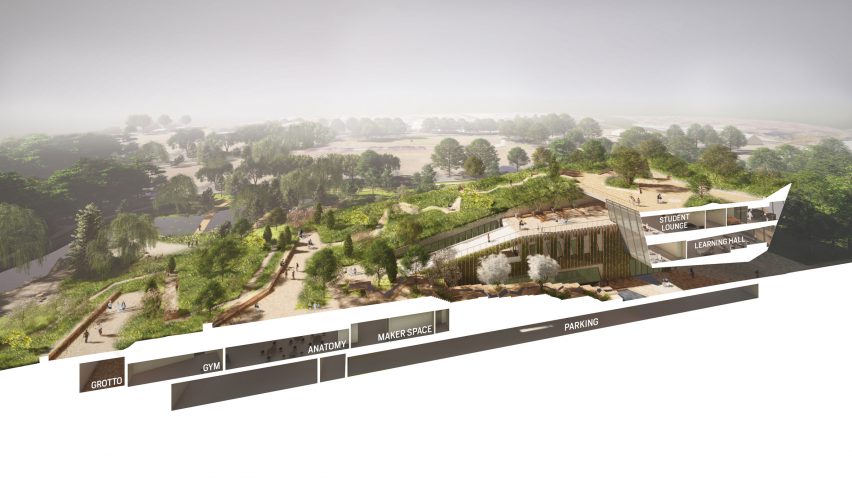 Drawing of Alice Walton School of Medicine
