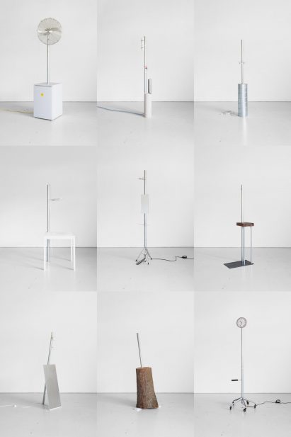 multiple photographs of objects in tones of white