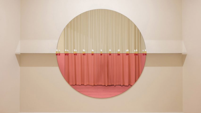 Circular mirror at Lumene HQ