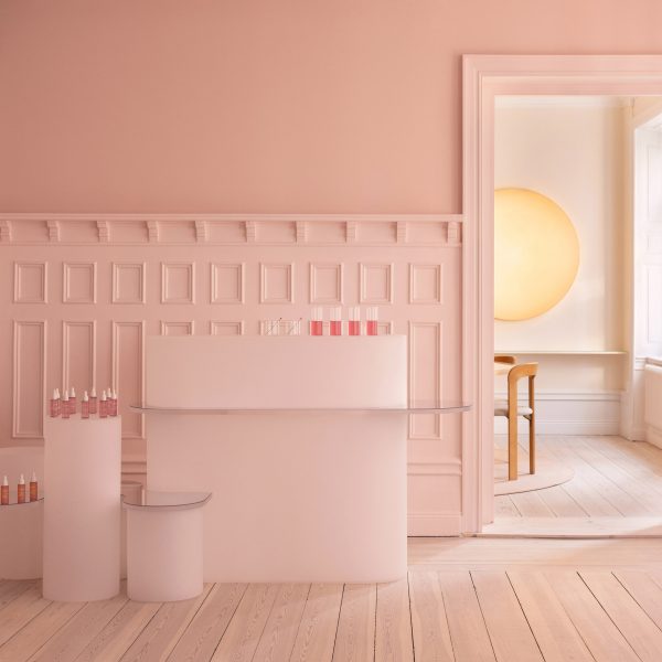 Pink room at Lumene showroom