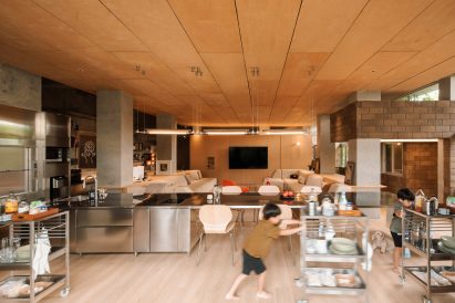 Open-plan living room of Indonesian house