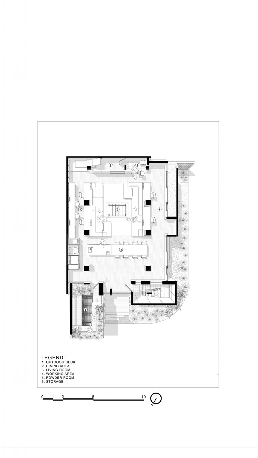 First floor plan of Attic Above Garden by RAD+ar
