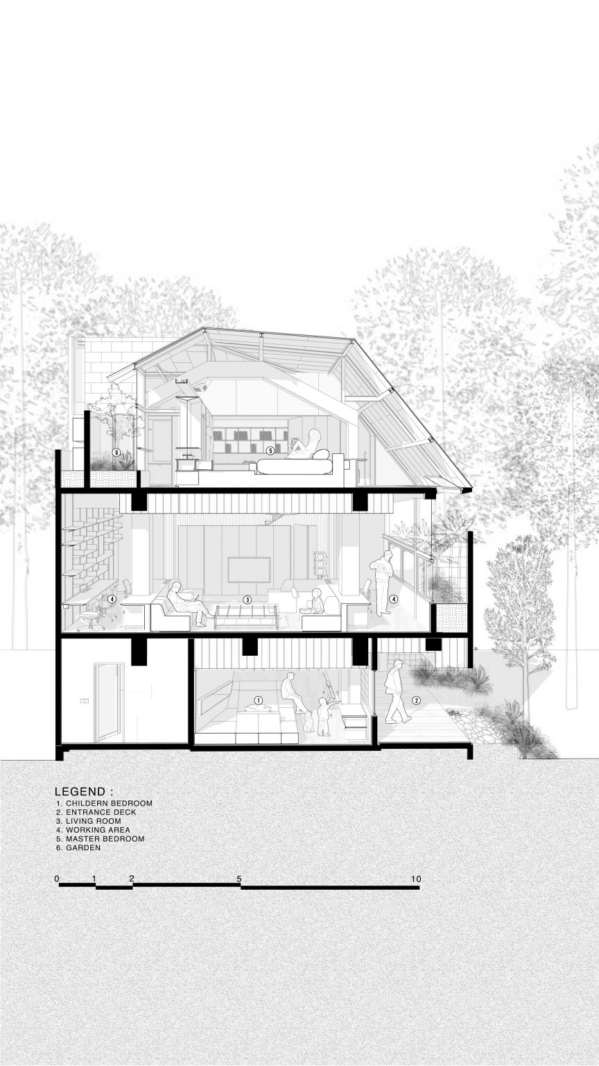 Section of Attic Above Garden by RAD+ar