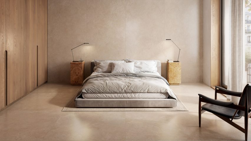 Beige and Tortora Lithos tiles by Casalgrande Padana