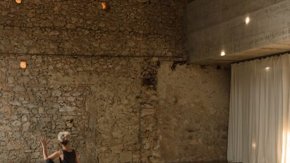 Yoga studio interior in France