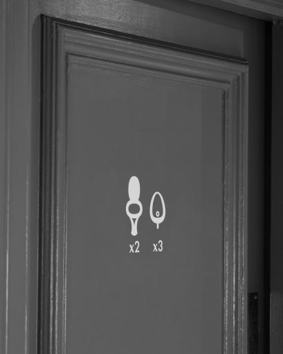 Cabaret at the Kitkat Club wayfinding and signage by BOB Design