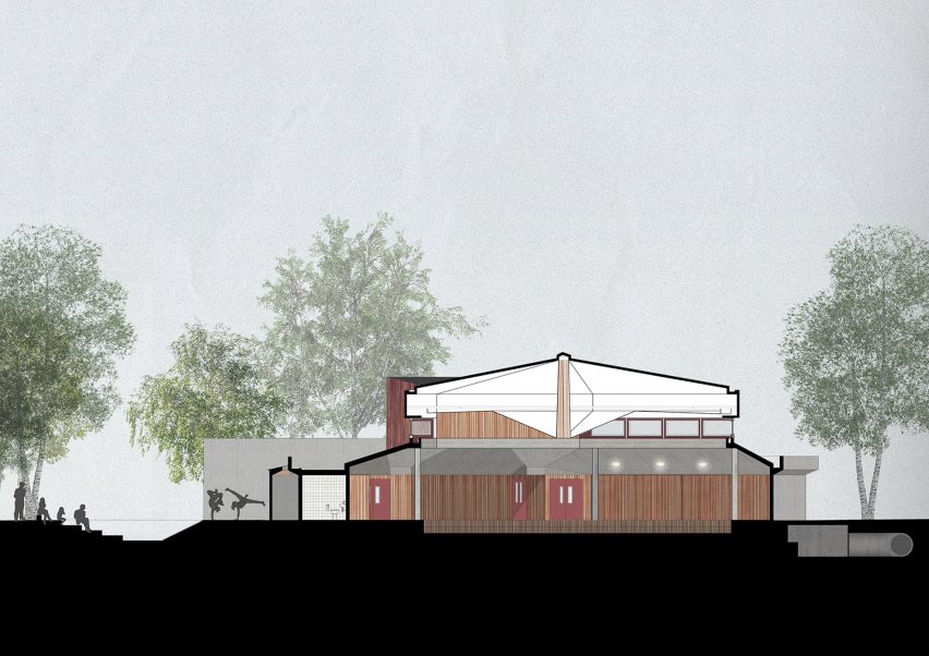 Section of Acland Burghley School by Reed Watts