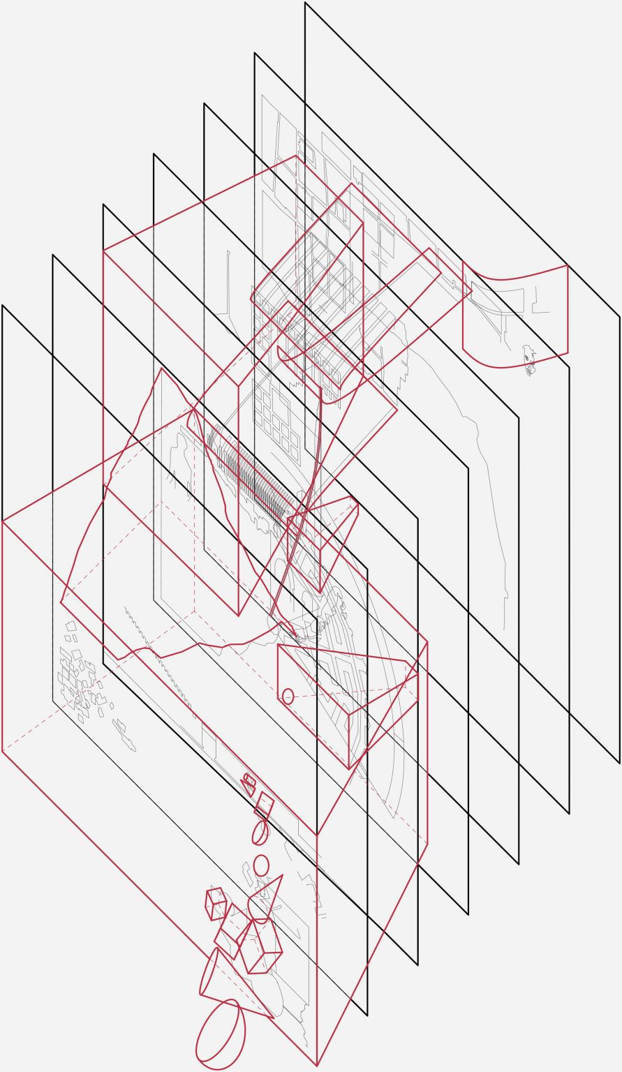 an abstract diagram showing geometric shapes