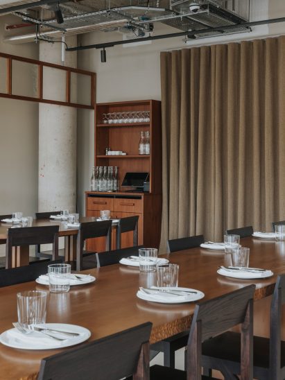 Sharing tables inside Canal restaurant