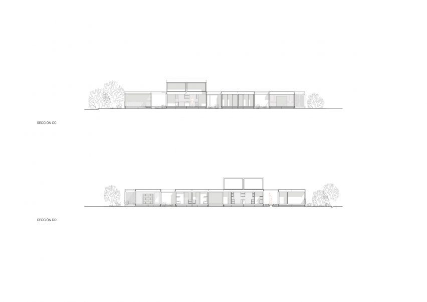 Paralelo Transversal Chilean Courtyard house