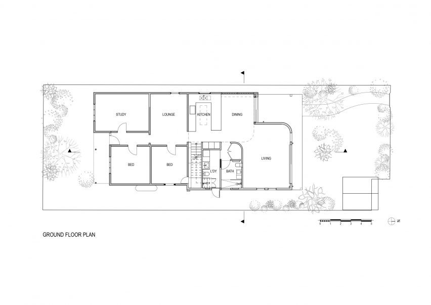 Plan of Cereus House by Circle Studio Architects