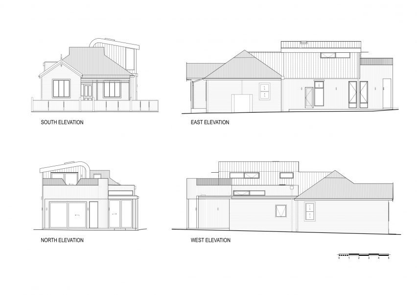 Elevation of Cereus House by Circle Studio Architects