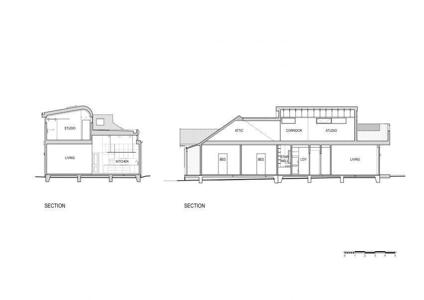 Section of Cereus House by Circle Studio Architects
