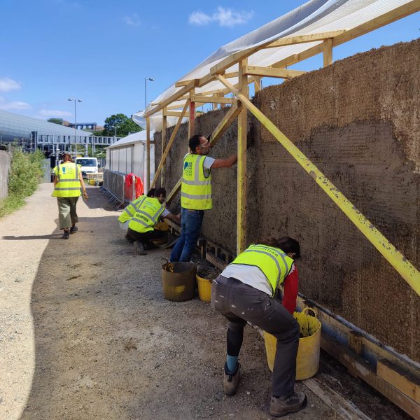 Cob building at Global Generation