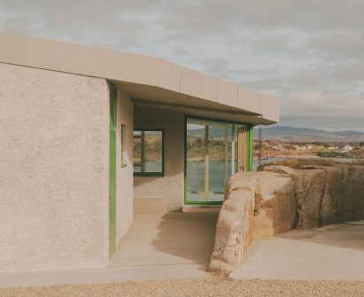 Irish house wrapped in roughcast render