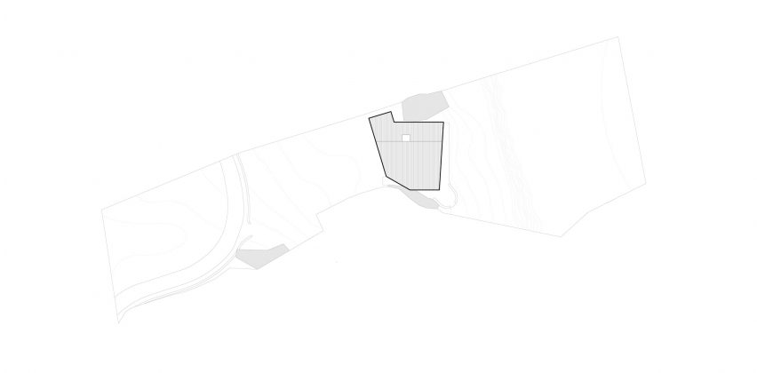 Site plan of Cruit Island house by Pasparakis Friel