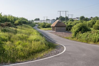 Rammed-earth shelter in Cork