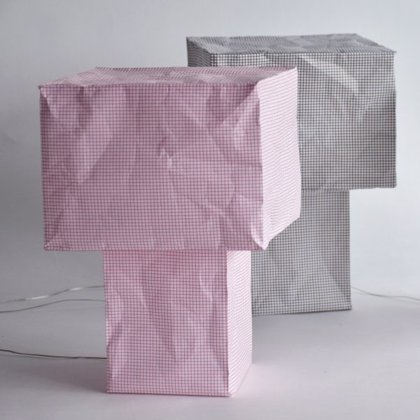 Paper lamps on a white background