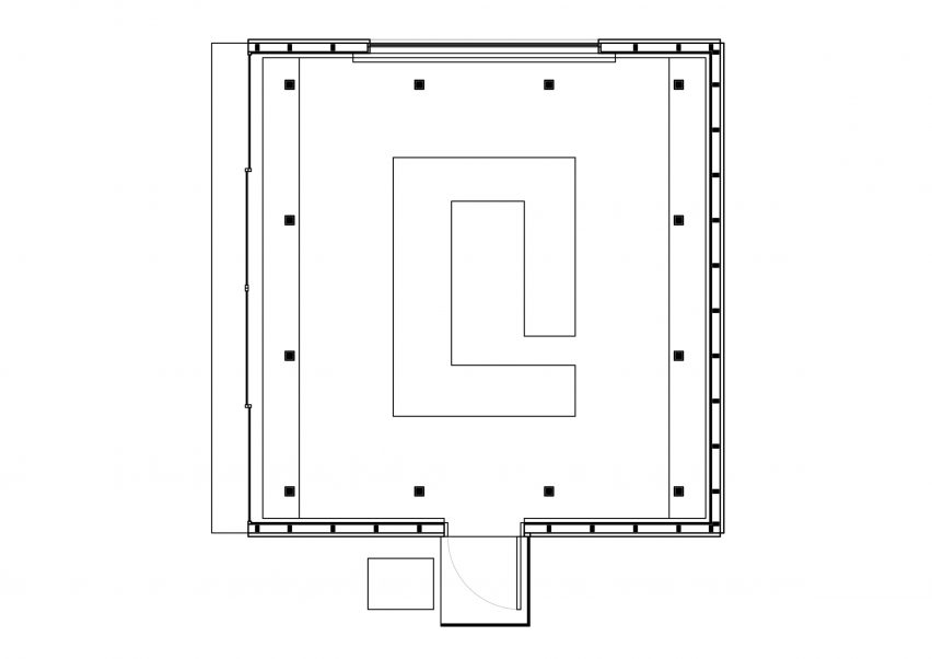 Floor plan of B131 Cafe at the Brita131 Art Museum by Jiangie Office