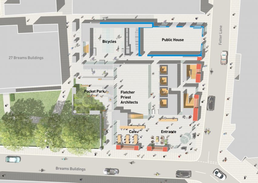 Ground floor plan of Edenica by Fletcher Priest Architects