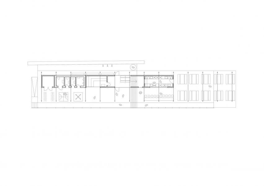 Floor plan of Forest Pool by Mjolk Architekti and Marie Vondrakova