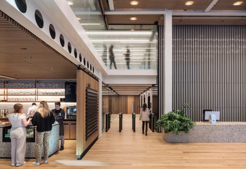 Interior of Edenica office building in London by Fletcher Priest Architects
