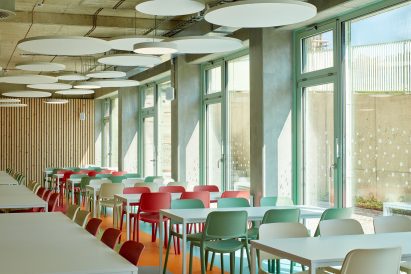 Dining space within the Frič Brothers Elementary School