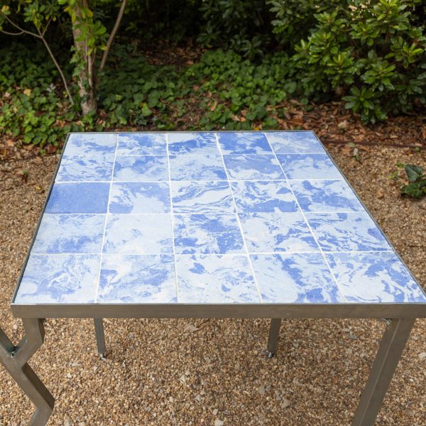 Table with from oyster shell tiles