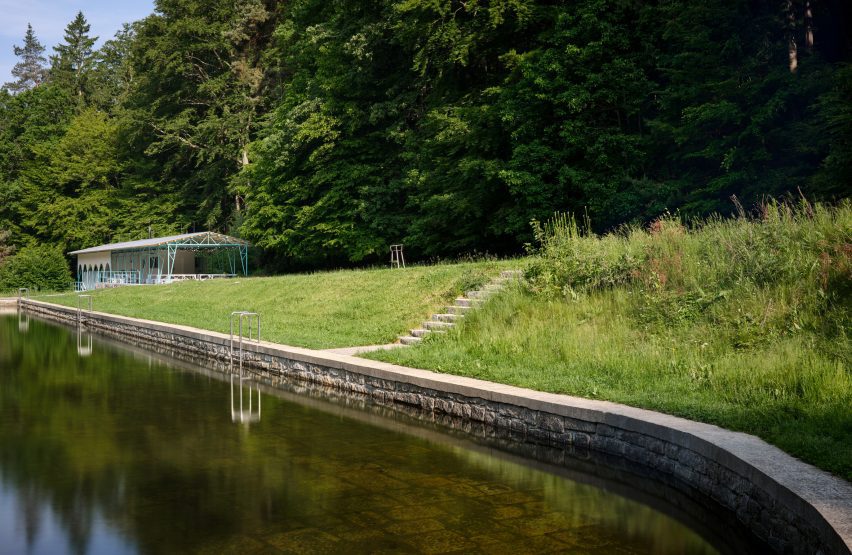 Forest Pool in the Czech Republic by Mjolk Architekti and Marie Vondrakova