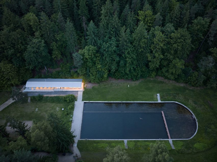 Forest Pool in the Czech Republic by Mjolk Architekti and Marie Vondrakova
