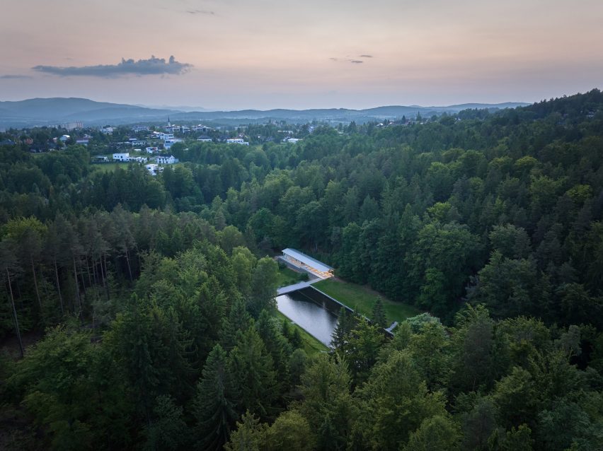 Forest Pool in the Czech Republic by Mjolk Architekti and Marie Vondrakova