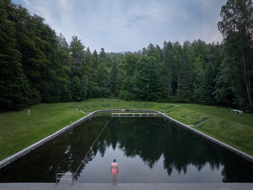 Forest Pool in the Czech Republic by Mjolk Architekti and Marie Vondrakova