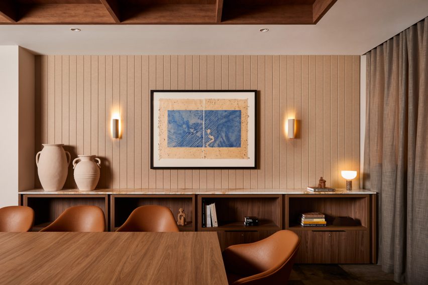 Meeting room in Forum co-working at Sixty-five Dover in Cremorne, Melbourne, by Foolscap Studio