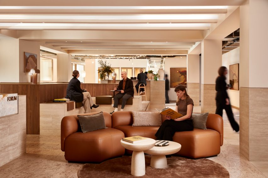 Foyer in Forum co-working at Sixty-five Dover in Cremorne, Melbourne, by Foolscap Studio