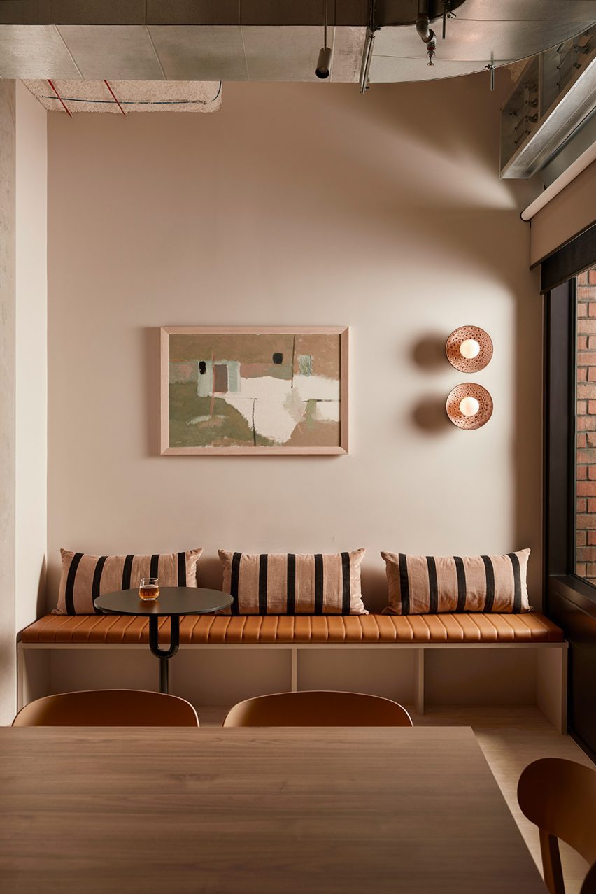 Banquette in Forum co-working at Sixty-five Dover in Cremorne, Melbourne, by Foolscap Studio