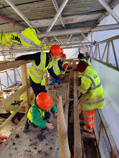 Construction of cob classroom