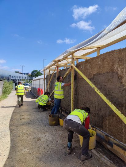 Global Generation's cob classroom under construction