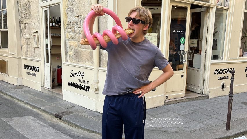 Gustaf Westman pink spiral baguette holder