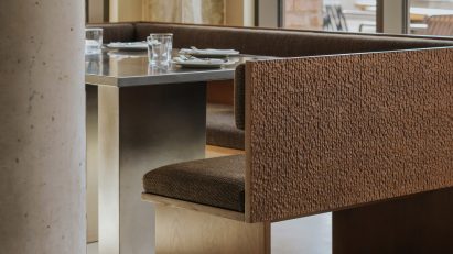 Seating area of Canal restaurant interior in London by A-nrd