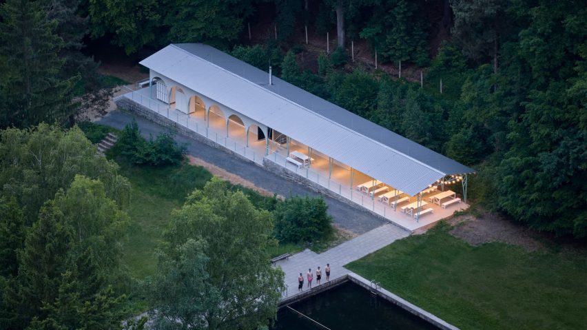 Forest Pool in the Czech Republic by Mjolk Architekti and Marie Vondrakova