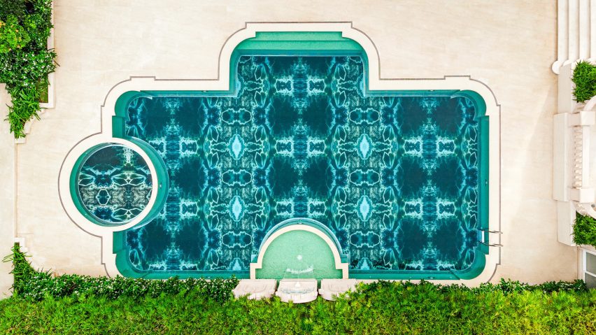 Vetrite glass swimming pool in Cambodia by Sicis