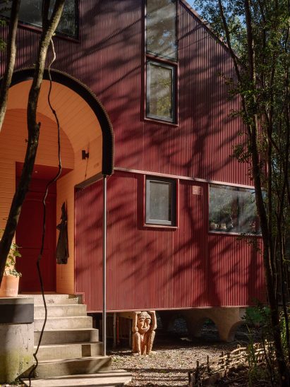 Red clad house