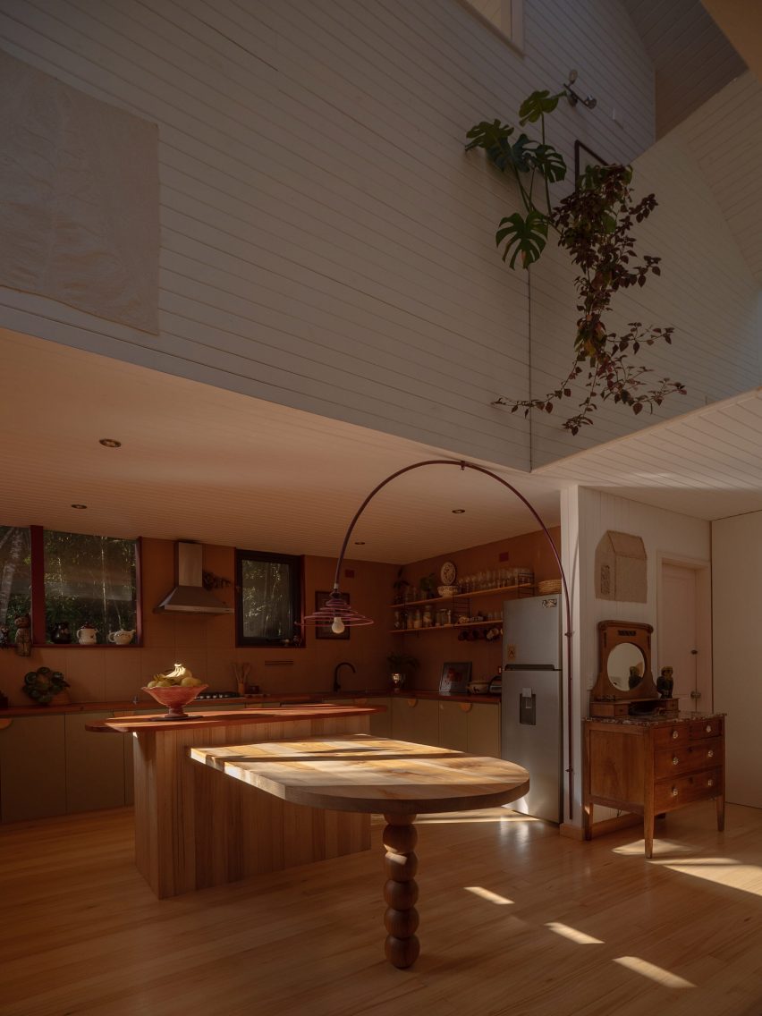 Interior with large skylight